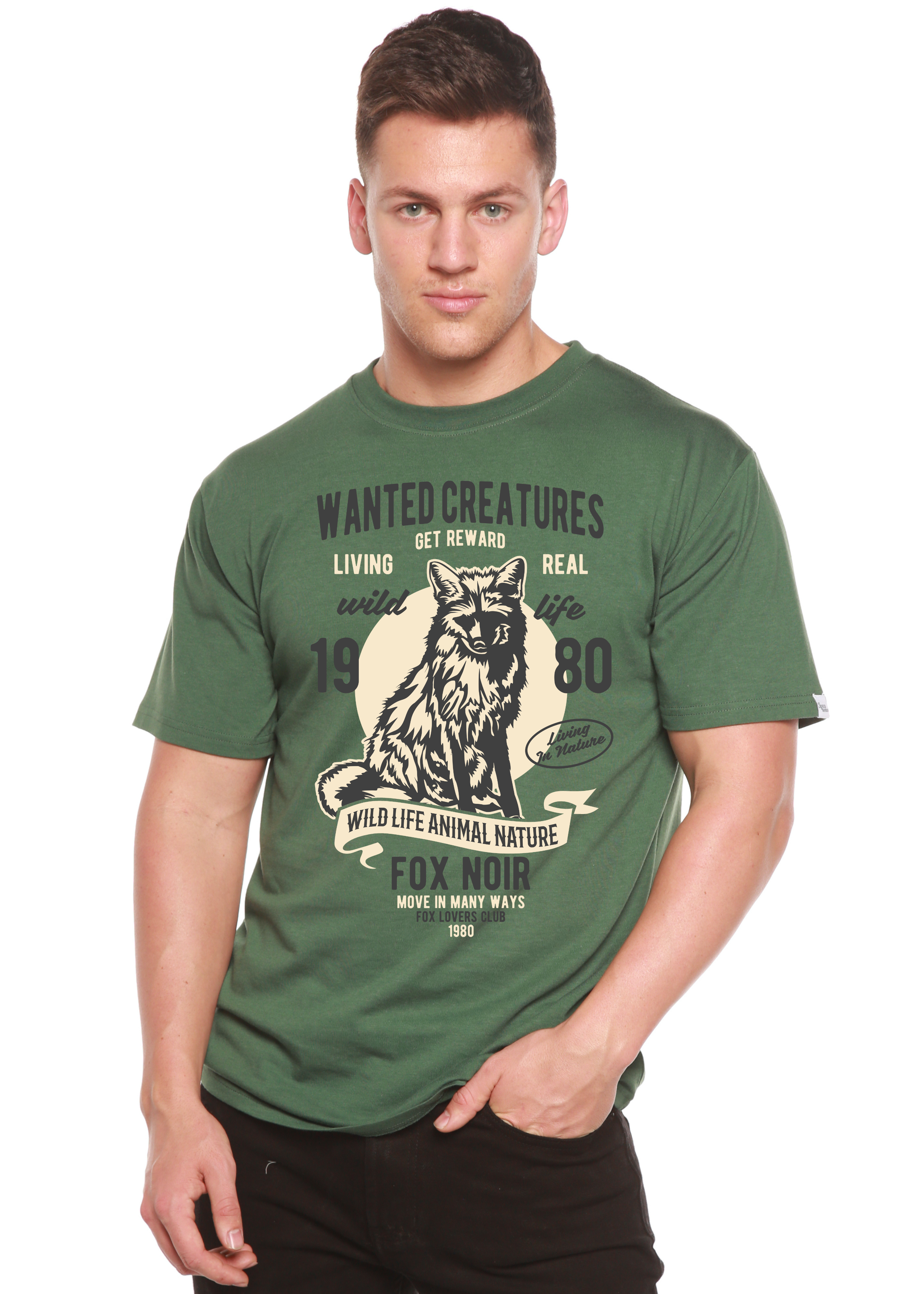 Wanted Creature Spun Bamboo® T-shirt graphique à manches courtes en viscose de bambou/coton biologique pour homme
