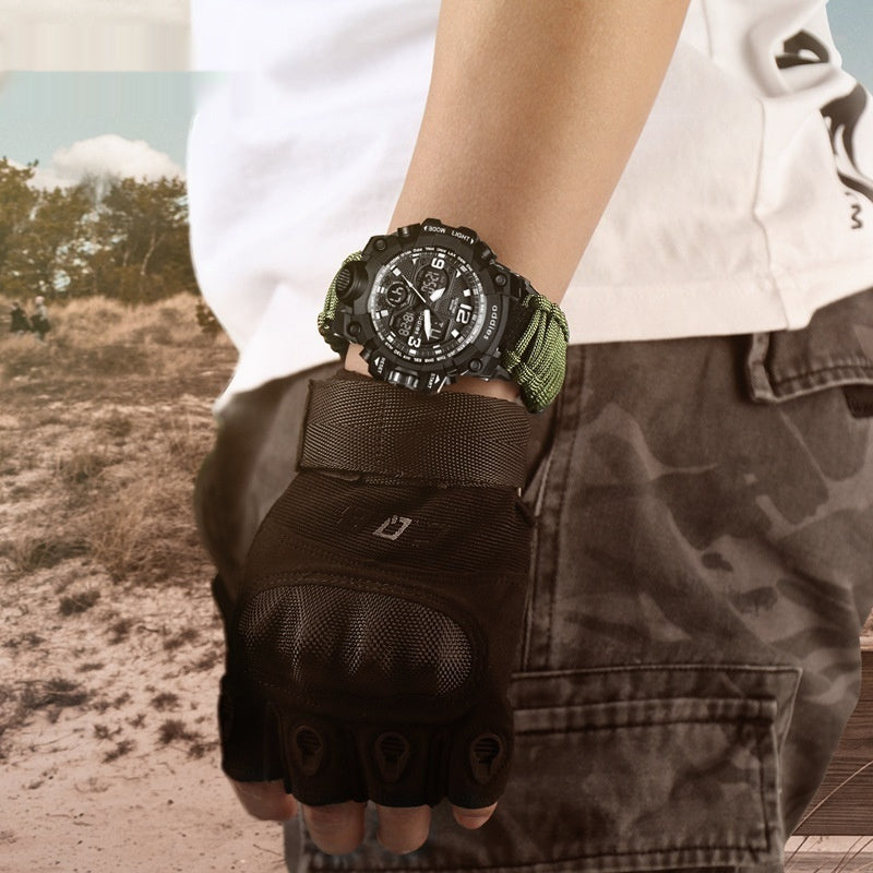 Montre de survie militaire pour homme avec boussole/sifflet/grattoir/étanche 30M, style G pour hommes, montre de sport antichoc Relogio Masculino