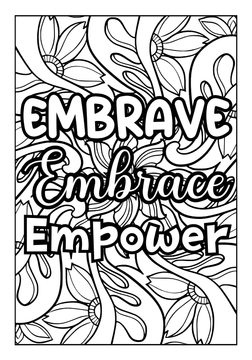 Livre de coloriage de citations motivantes (49 pages) – Téléchargement instantané PDF