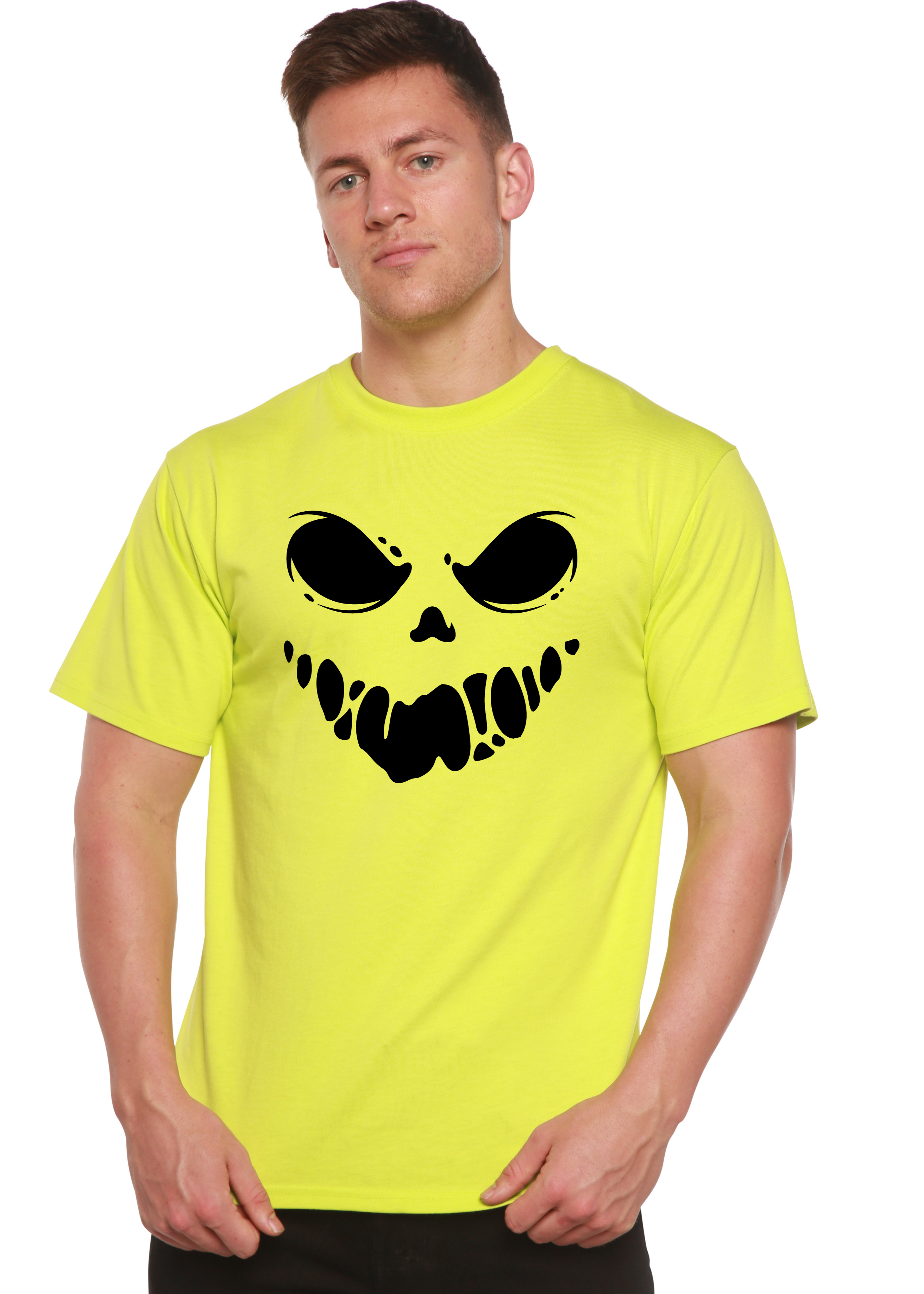 T-shirt graphique à manches courtes Halloween Boo pour homme en bambou viscose/coton biologique