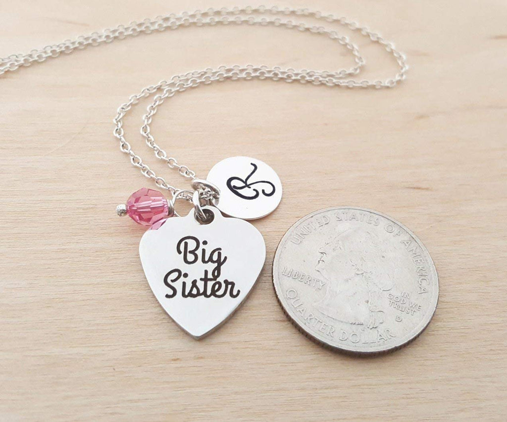 Big Sister Charm Necklace – Personalized Sterling Silver Jewelry
