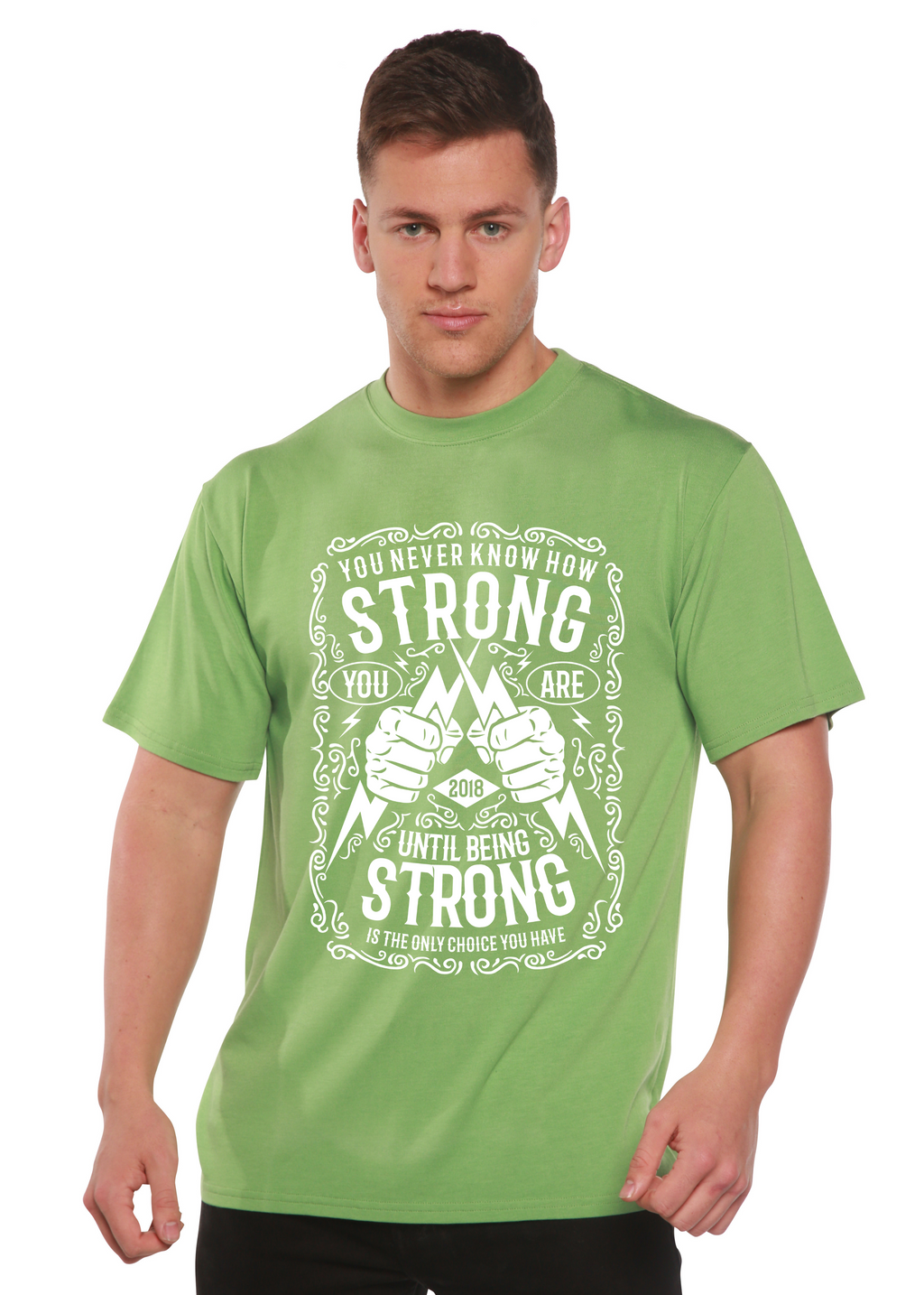 T-shirt graphique Strong Spun Bamboo® à manches courtes en viscose de bambou/coton biologique pour homme