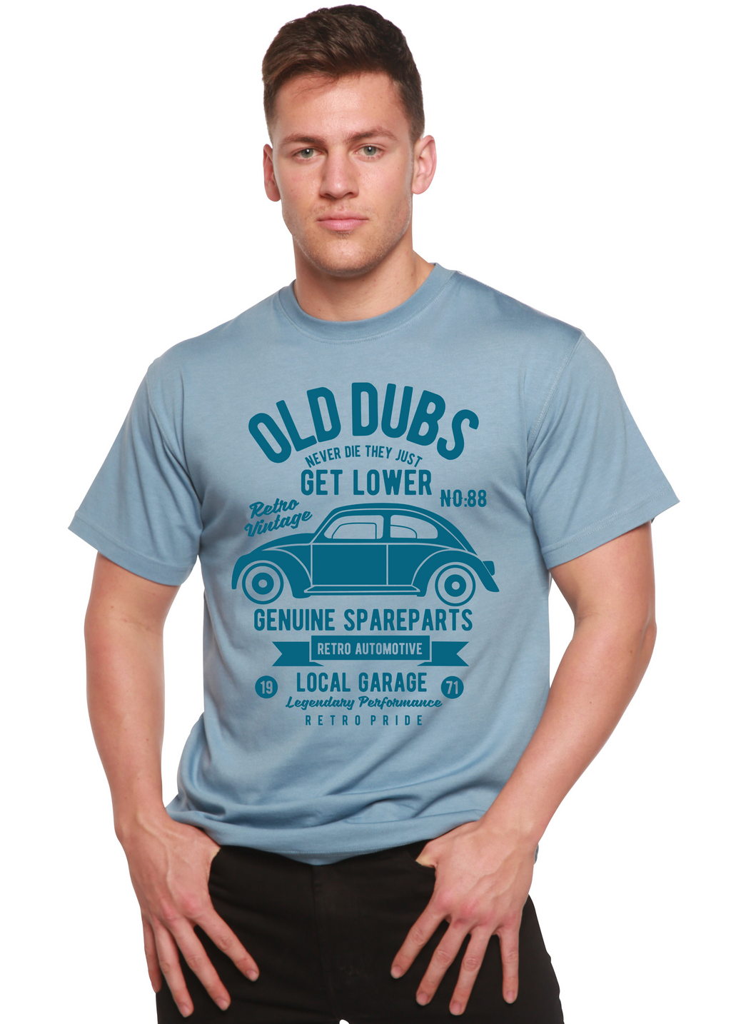 T-shirt à manches courtes et motif en viscose de bambou/coton biologique Spun Bamboo® pour homme Old Dubs