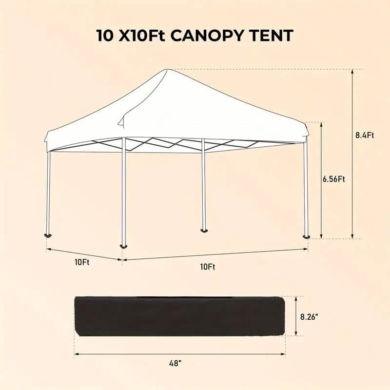 Tonnelle de jardin escamotable de 3 x 3 m avec parois latérales amovibles et fermeture éclair