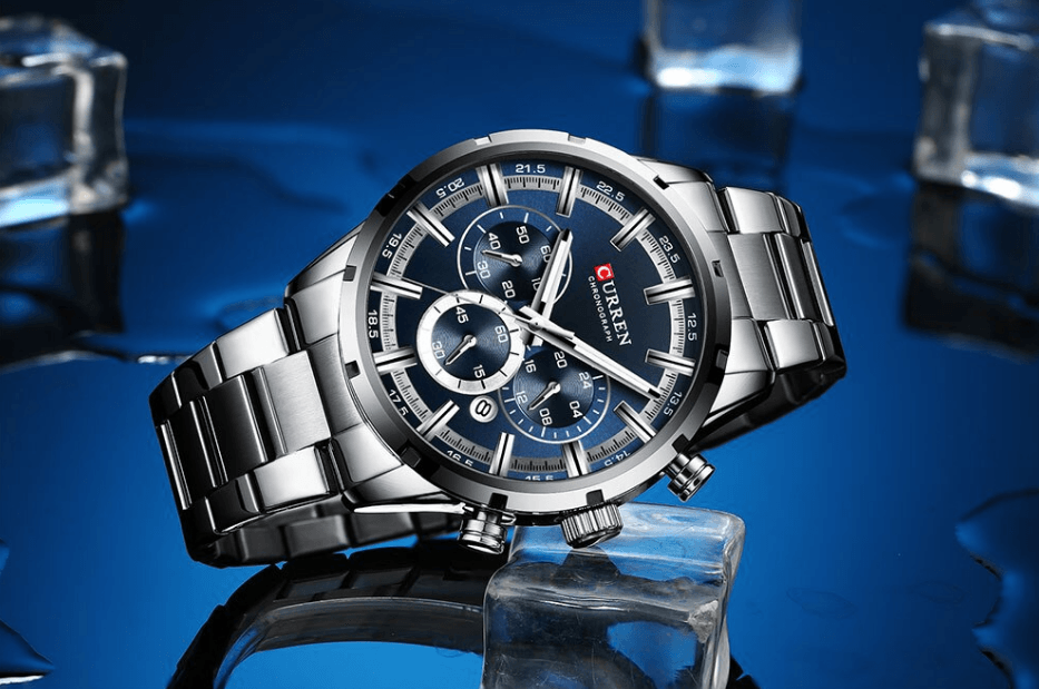 Montre de sport étanche en acier inoxydable pour homme avec chronomètre et affichage de la date spécial, design unique, cadeau parfait