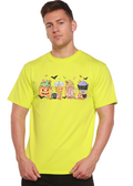 T-shirt graphique homme à manches courtes en viscose de bambou/coton biologique motif Joyeux Halloween
