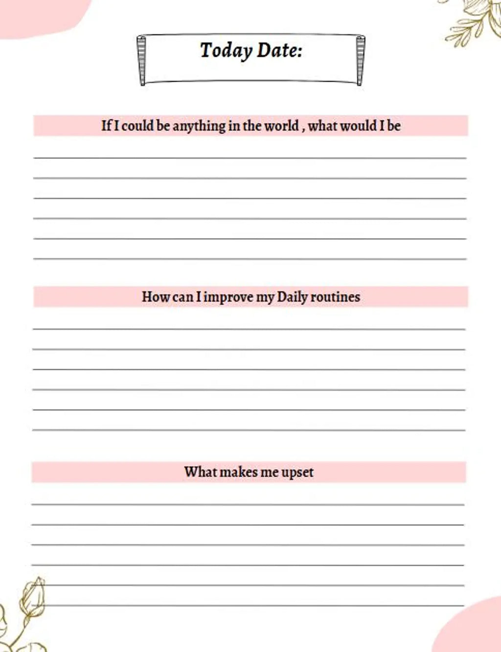 Gratitude & Growth Planner – 38-Page Canva Template