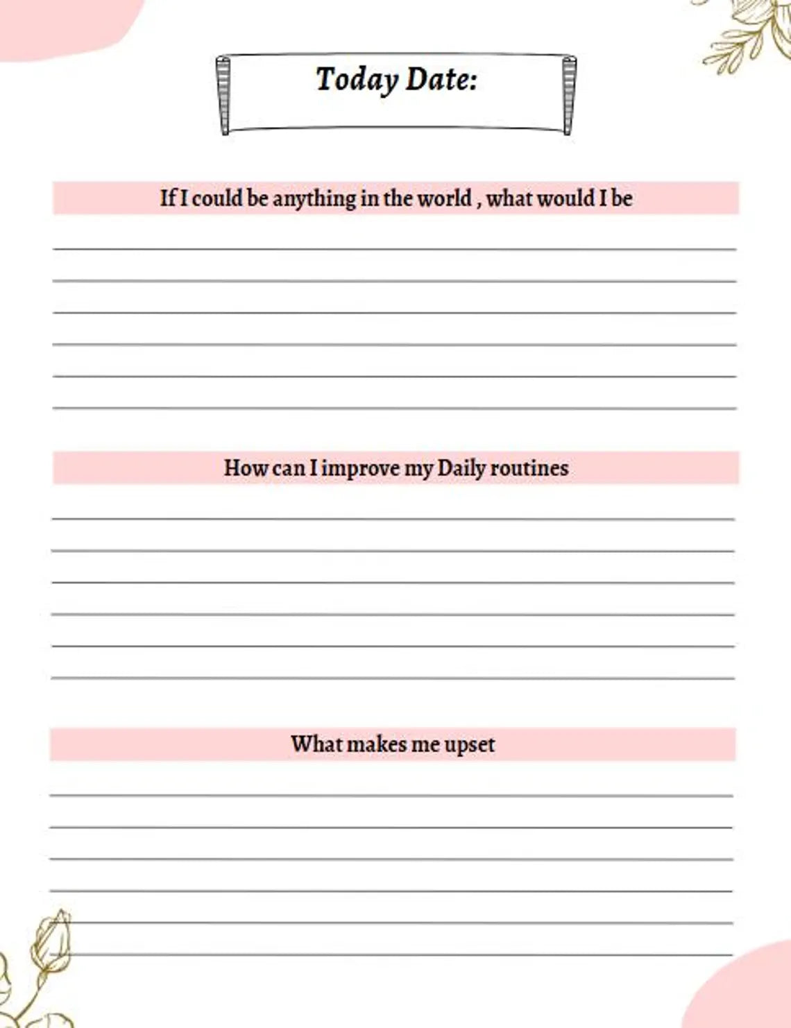 Gratitude & Growth Planner – 38-Page Canva Template
