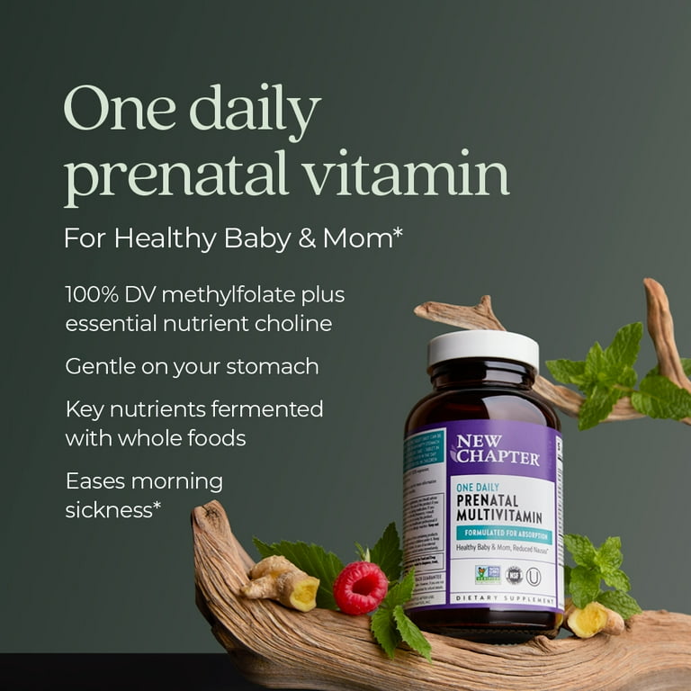 Multivitamines prénatales quotidiennes New Chapter One Daily 90 gélules végétales