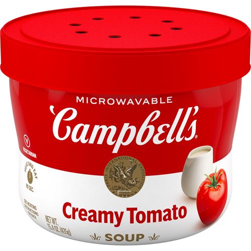 Soupe crémeuse aux tomates Campbells, bol micro-ondable de 436 g