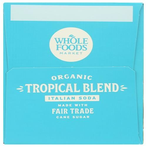 Boisson gazeuse italienne biologique Whole Foods Market, saveur fruits tropicaux, 33 cl (Lot de 4)