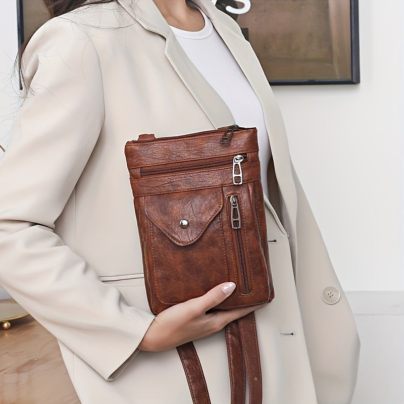 Sac Bandoulière Vintage en Cuir pour Femme
