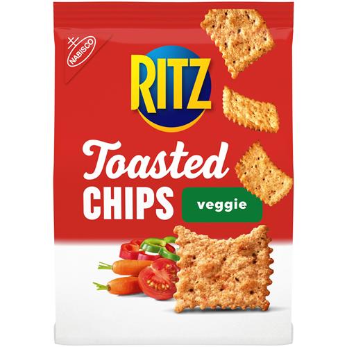 Biscuits salés Ritz Toasted Chips saveur légumes, idéal pour vos soirées, 230 g