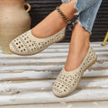 Escarpins compensés à talon épais pour femme – Cuir pleine fleur grande largeur