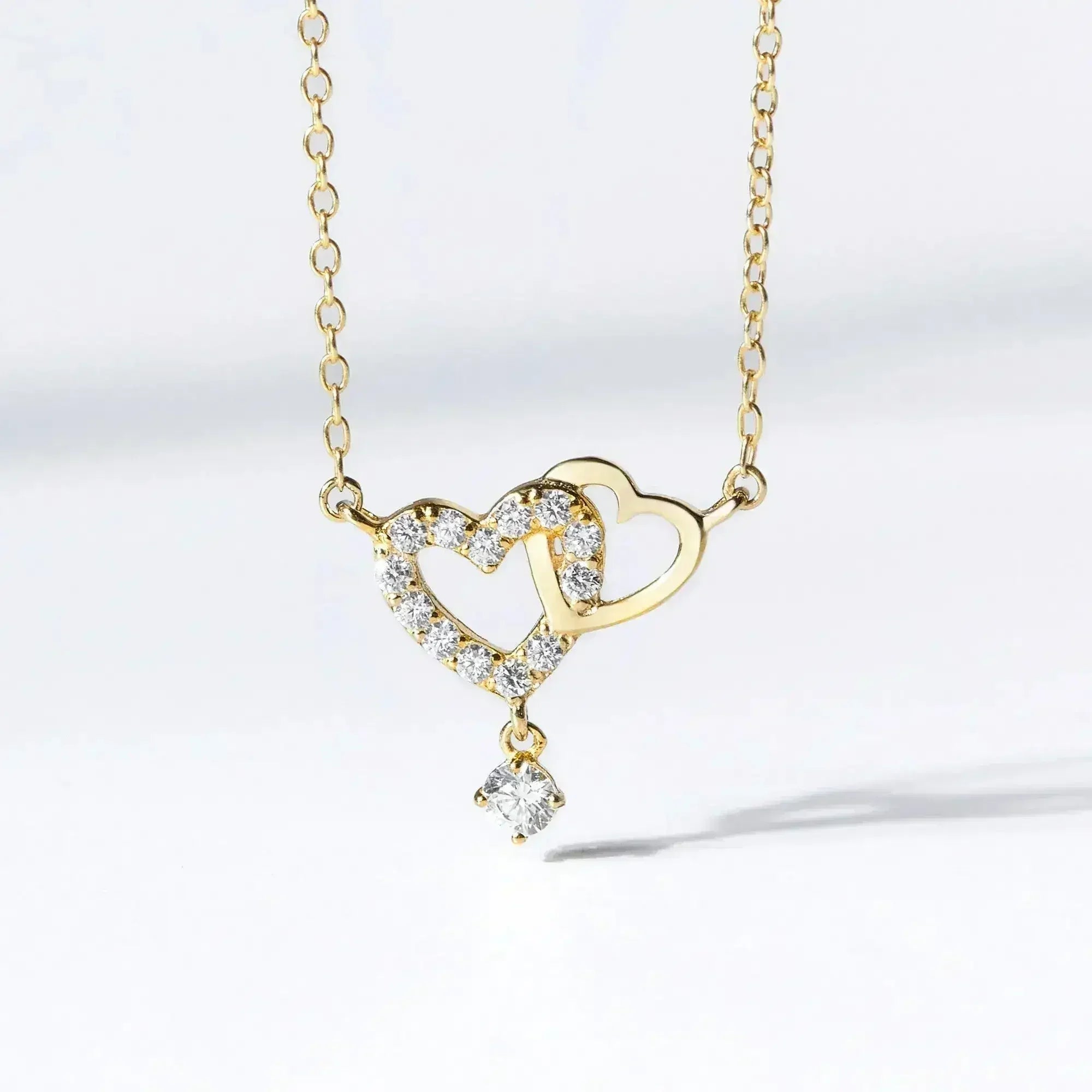 Collier Cœur Entrelacé, Collier Cœur Argent, Collier Femme