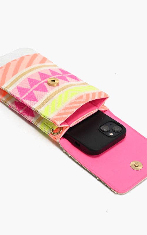 Sac à bandoulière pour téléphone portable Kaléidoscope de papillons – Charme virevoltant