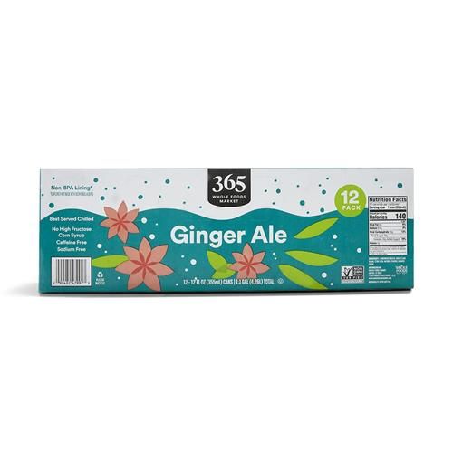 Whole Foods Market, Boîte de Soda au Gingembre, 355 ml (Paquet de 12)