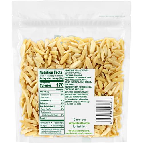 Amandes blanchies effilées Simple Truth 340 g