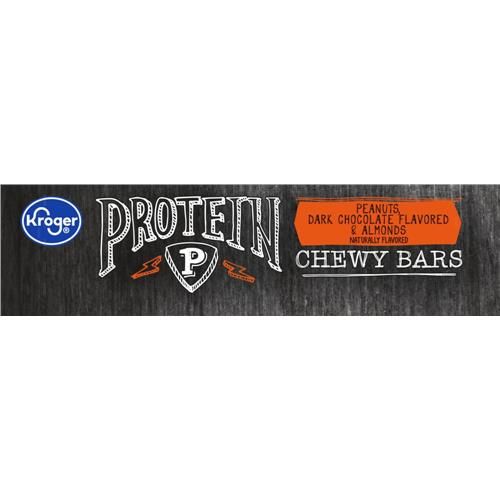 Barres tendres aux arachides et aux amandes enrobées de chocolat noir Kroger 5 unités