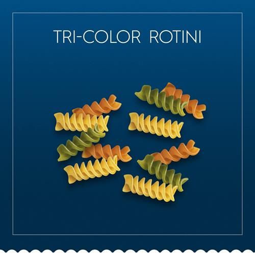 Pâtes Rotini Barilla Tricolores, Boîte de 340 g - Pâtes Sans OGM à Base de Semoule de Blum Dur - Pâtes Certifiées Casher