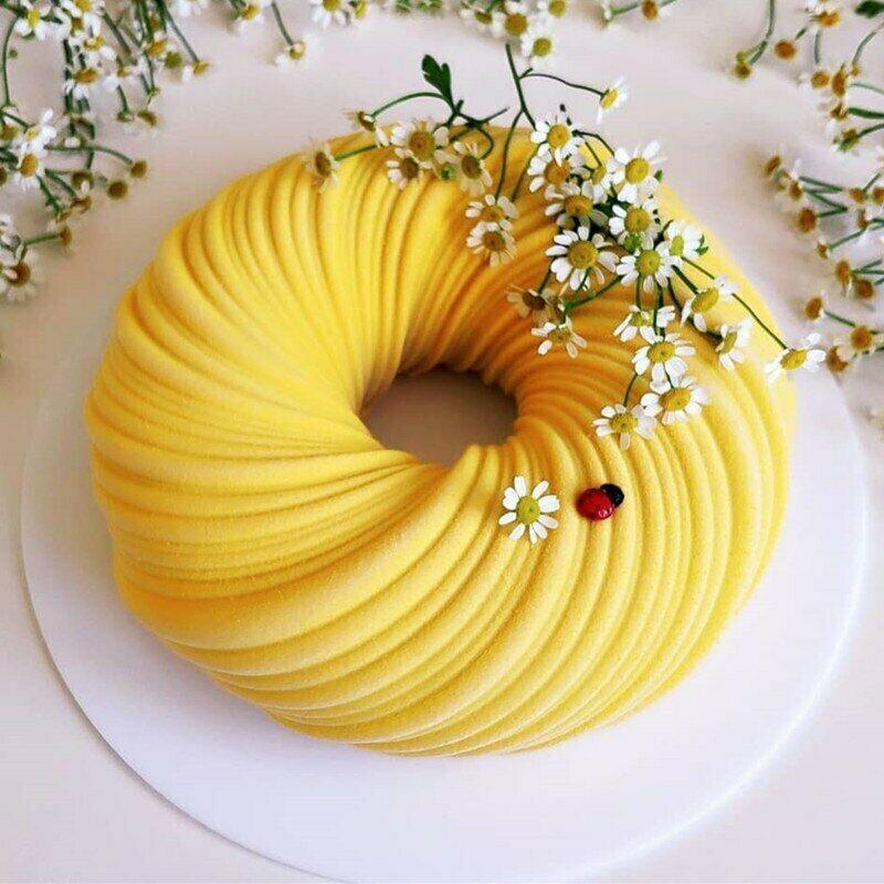 Moule à gâteau en silicone 3D en forme de gros tourbillon, outils de cuisson pour cuisine, plat de cuisson, moule de cuisson, moule à gâteau rond en spirale pour desserts incroyables, moule 3D en silicone