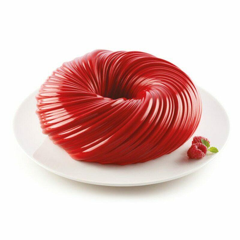 Moule à gâteau en silicone 3D en forme de gros tourbillon, outils de cuisson pour cuisine, plat de cuisson, moule de cuisson, moule à gâteau rond en spirale pour desserts incroyables, moule 3D en silicone