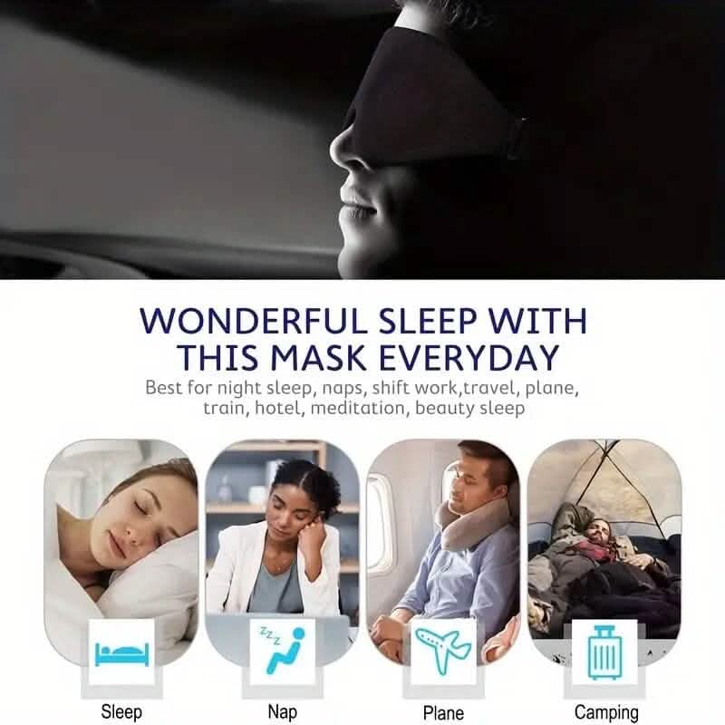 Masque de sommeil et bandeau 3D profilés