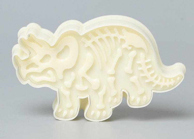 Moule à biscuits dinosaures 3D, emporte-pièces dinosaures, moule à dessin animé, outils de décoration de gâteaux, moules en silicone pour la cuisson de desserts, moules à biscuits fossiles dinosaures pour la cuisine