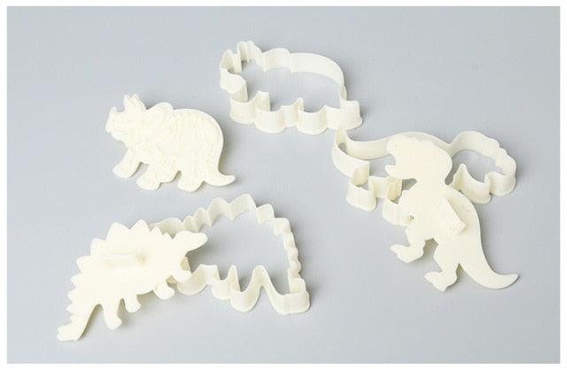 Moule à biscuits dinosaures 3D, emporte-pièces dinosaures, moule à dessin animé, outils de décoration de gâteaux, moules en silicone pour la cuisson de desserts, moules à biscuits fossiles dinosaures pour la cuisine