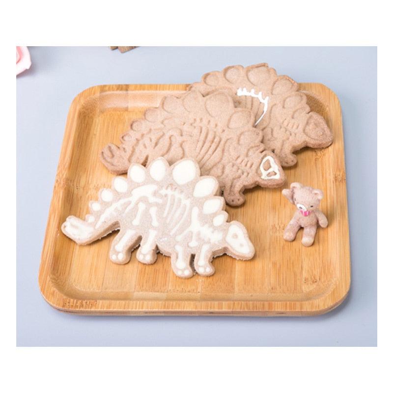 Moule à biscuits dinosaures 3D, emporte-pièces dinosaures, moule à dessin animé, outils de décoration de gâteaux, moules en silicone pour la cuisson de desserts, moules à biscuits fossiles dinosaures pour la cuisine