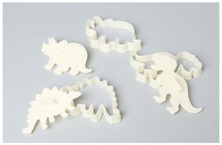 Moule à biscuits dinosaures 3D, emporte-pièces dinosaures, moule à dessin animé, outils de décoration de gâteaux, moules en silicone pour la cuisson de desserts, moules à biscuits fossiles dinosaures pour la cuisine