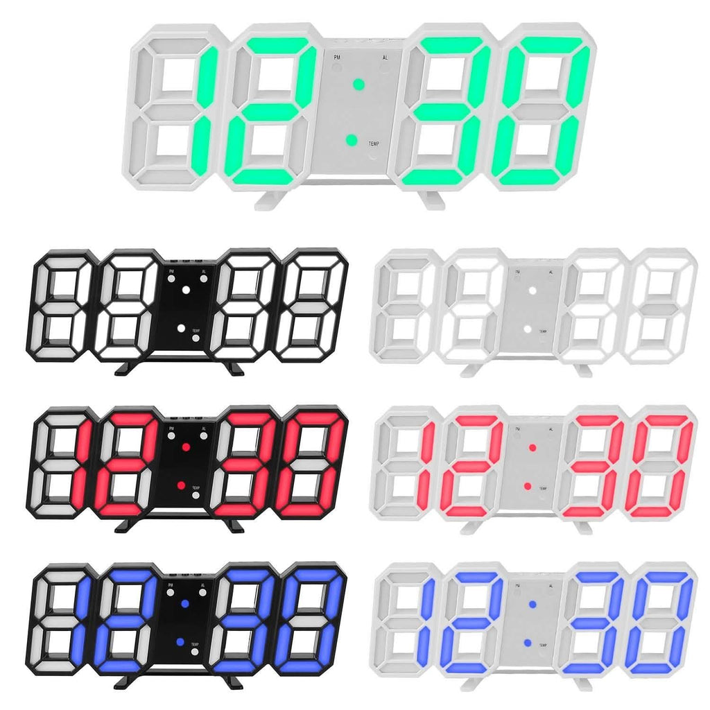Horloge Murale Numérique LED 3D