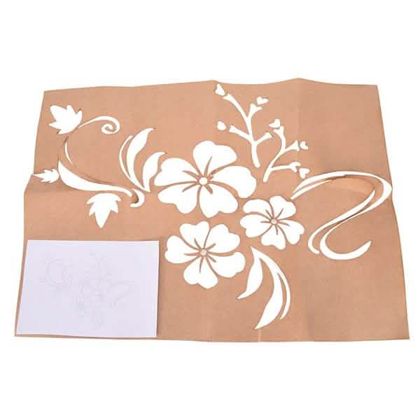 Autocollant Mural Amovible Fleur Miroir 3D
