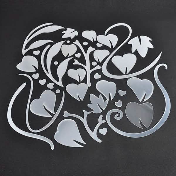 Autocollant Mural Amovible Fleur Miroir 3D