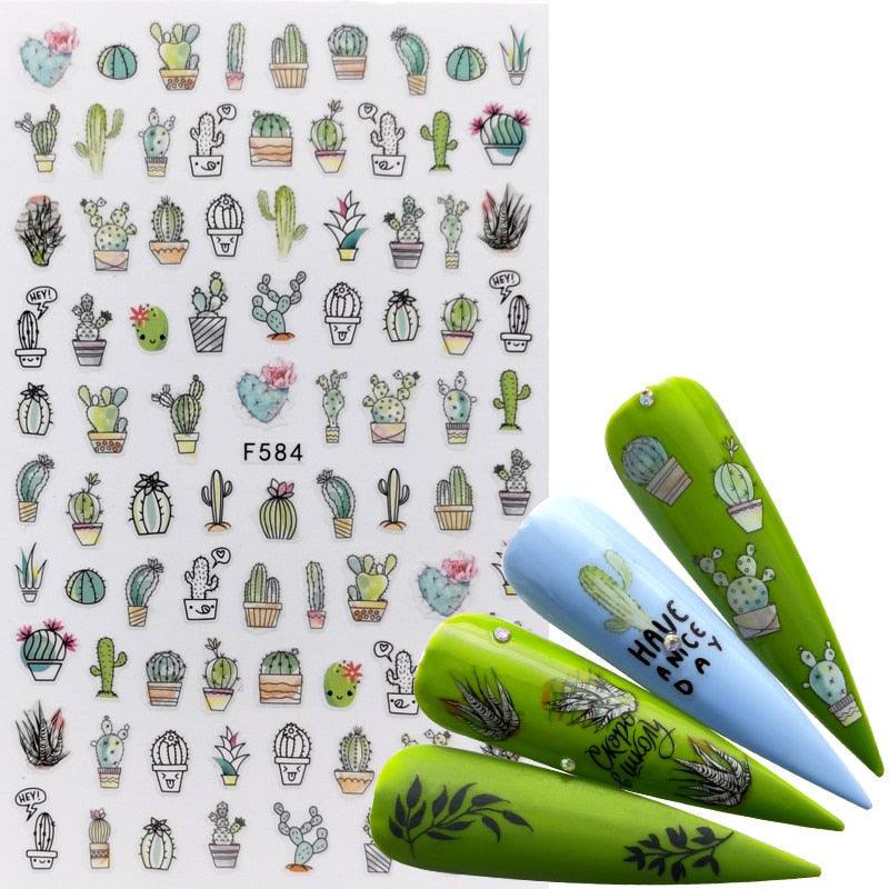 Décorations d'ongles 3D autocollantes avec motif flamant rose, lettre russe noire, décalcomanies, accessoires de manucure, décalcomanies holographiques, autocollants adhésifs pour ongles, fournitures d'ongles 3D, transfert, autocollants pour manucure