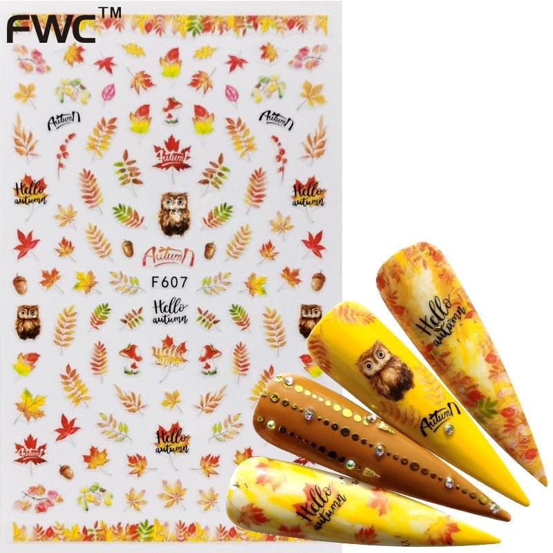 Décorations d'ongles 3D autocollantes avec motif flamant rose, lettre russe noire, décalcomanies, accessoires de manucure, décalcomanies holographiques, autocollants adhésifs pour ongles, fournitures d'ongles 3D, transfert, autocollants pour manucure