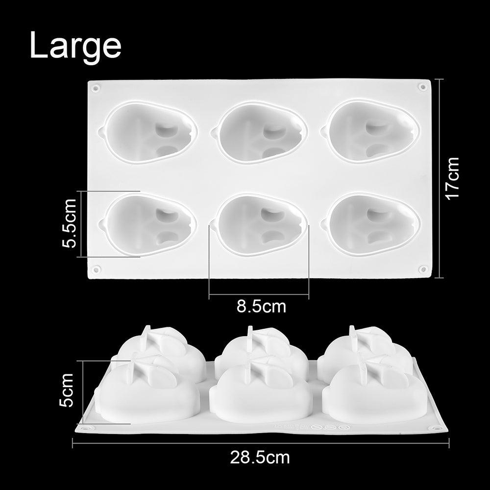 Moule à gâteau en silicone en forme de lapin 3D, 6 cavités, pour mousse, dessert, cuisson, lapin, chocolat, ustensiles de pâtisserie, décoration de Pâques, moule en silicone pour chocolat, lapin, pour la pâtisserie, en forme de lapin