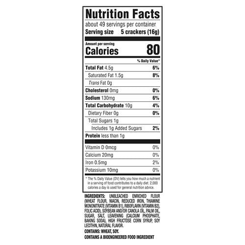 Biscuits Ritz Original, collation pour enfants et adultes, collation pour le déjeuner, format familial, 776 g