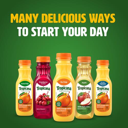 Jus d'orange Tropicana Pure Premium 100% Original, sans pulpe, portion individuelle, bouteille de 325 ml