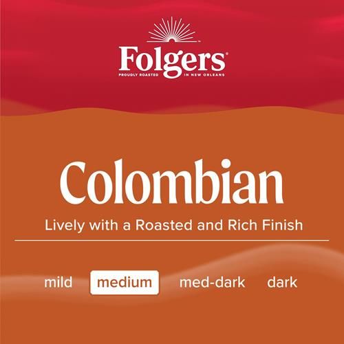 Café Colombien Folgers, Torréfaction moyenne, dosettes K-Cup Keurig, boîte de 10