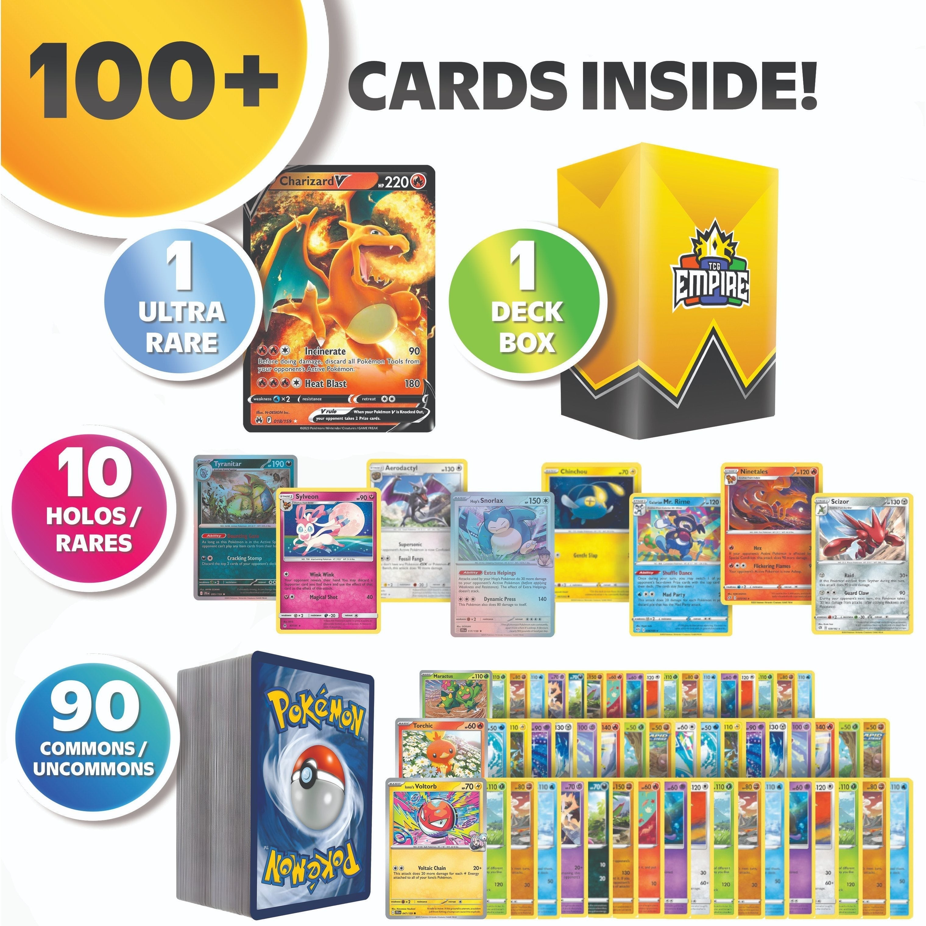 Lot de combat Pokémon Ultra Rare – Plus de 100 cartes garanties