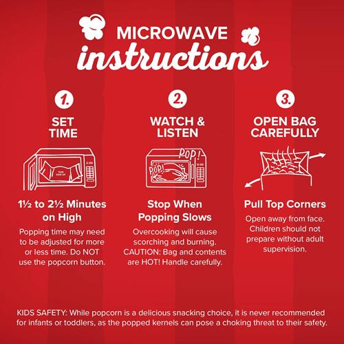 Orville Redenbachers Microwave Popcorn, Butter Flavor, 3.29 Oz., 6-Count