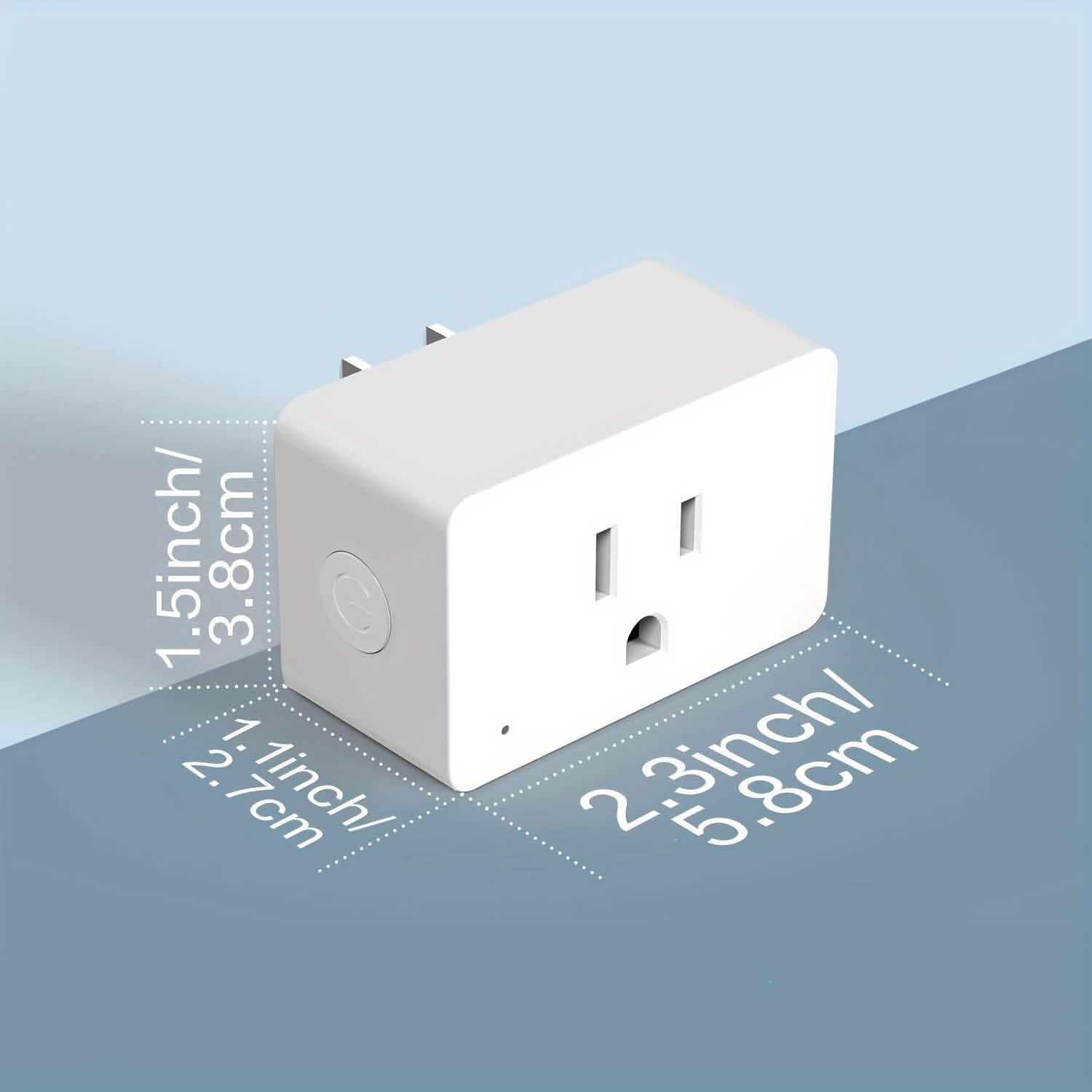 Lot de 2 : Prise intelligente Wi-Fi – 15A, minuterie et contrôle par application, compatible avec Alexa et Google Home