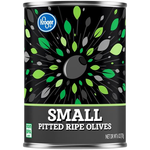 Olives noires dénoyautées Kroger, 170 g