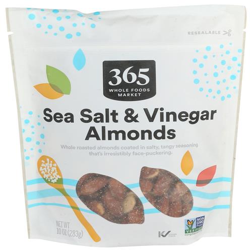 Whole Foods Market Amandes Assaisonnées Sel Marin et Vinaigre, 10 onces