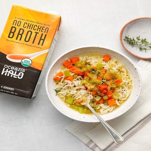 Oceans Halo, bouillon bio et végane sans poulet, 946 ml