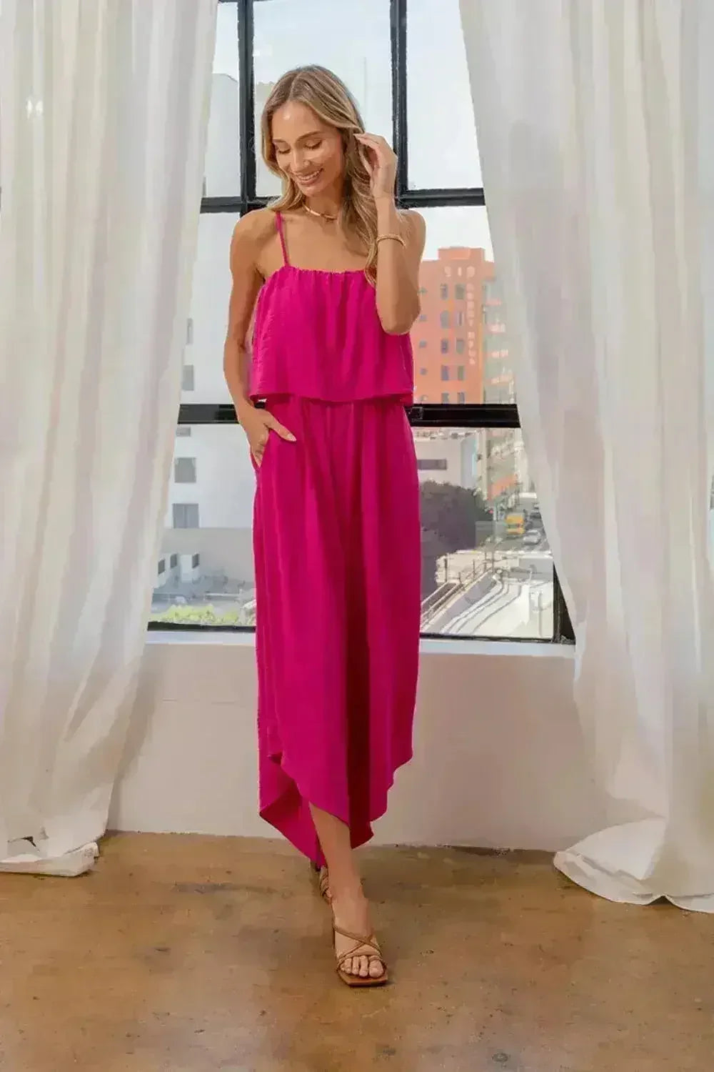 Combinaison sans manches à jambes larges | Combinaison en polyester | Tailles S-3XL