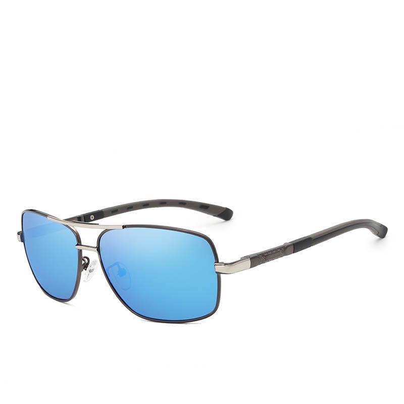 Lunettes de soleil pour hommes de marque, en aluminium et magnésium, verres polarisés miroir