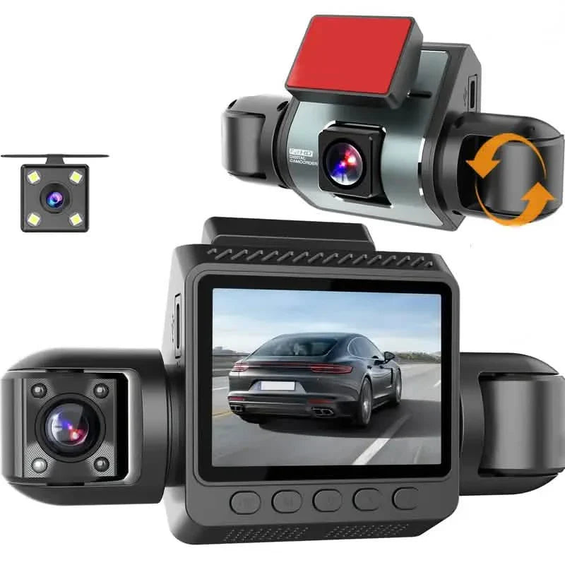 Enregistreur de conduite automobile 360° – Vision nocturne, 1080p, 4 canaux
