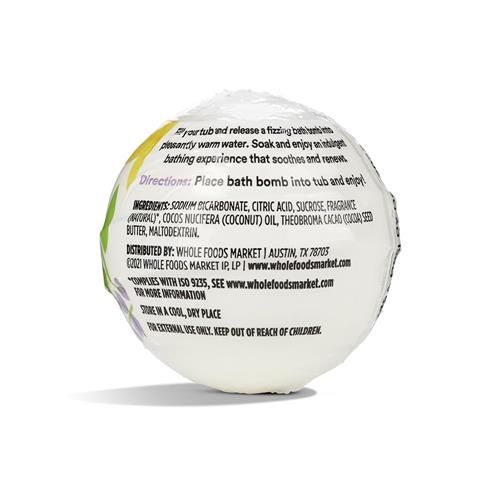 Whole Foods Market, Bombe de bain pétillante, Lavande Vanille, 2,8 oz